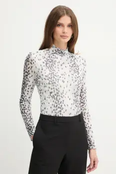 Karl Lagerfeld bluza culoarea alb, uni, A4W17044 imagine