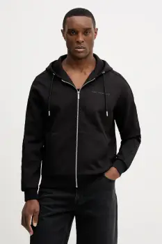 Karl Lagerfeld bluza culoarea negru, cu gluga, uni, 561902.705007 imagine