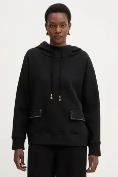 Karl Lagerfeld bluza culoarea negru, cu gluga, uni, B1W20013 imagine