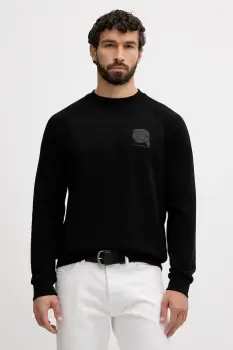 Karl Lagerfeld bluza culoarea negru, cu imprimeu, 554910.705010 imagine