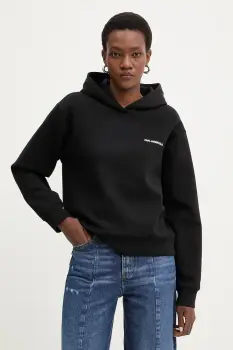 Karl Lagerfeld bluza culoarea negru, cu imprimeu, B1W20023 imagine