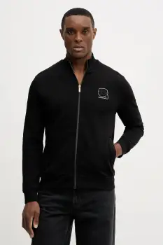 Karl Lagerfeld bluza culoarea negru, uni, 561910.705004 imagine