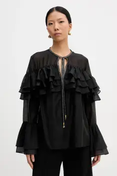 Karl Lagerfeld bluza culoarea negru, uni, B1W11011 imagine