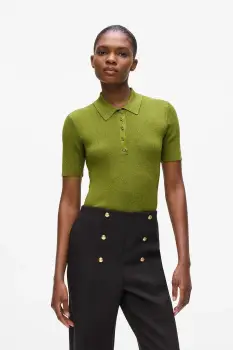 Karl Lagerfeld bluza culoarea verde, A4W18053 imagine