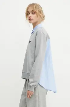 Karl Lagerfeld bluza femei, culoarea gri, modelator, A1W20084 imagine