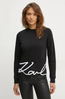 Karl Lagerfeld bluza femei, culoarea negru, cu imprimeu, A1W20010 imagine