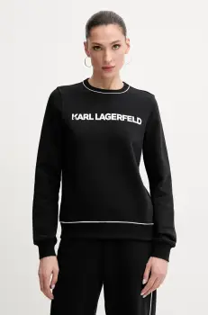 Karl Lagerfeld bluza femei, culoarea negru, cu imprimeu, A2W20066 imagine