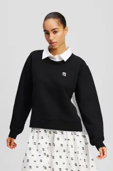 Karl Lagerfeld bluza femei, culoarea negru, modelator, A1W20084 imagine