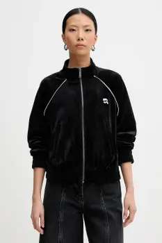 Karl Lagerfeld bluza IKON culoarea negru, uni, B1W20029 imagine