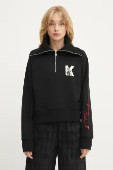 Karl Lagerfeld bluza KL X DISNEY culoarea negru, cu imprimeu, A3W20063 imagine