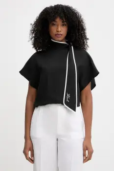 Karl Lagerfeld bluza pentru femei, cu amestec de in imagine