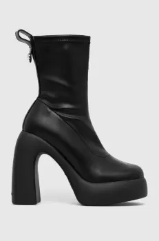 Karl Lagerfeld botine ASTRAGON HI femei, culoarea negru, cu toc drept, KL33750 imagine