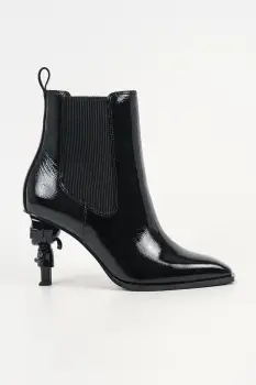 Karl Lagerfeld botine cu platforma pentru femei din piele Karl Nft Heel imagine