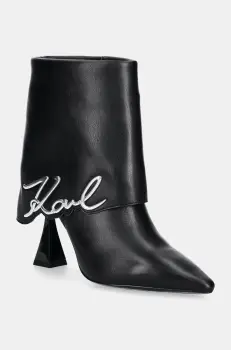 Karl Lagerfeld botine DEBUT II femei, culoarea negru, cu toc cui, KL32044A imagine