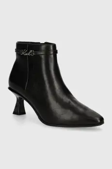 Karl Lagerfeld botine PANACHE femei, culoarea negru, cu toc cui, KL30854 imagine