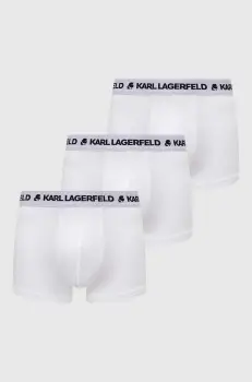 Karl Lagerfeld boxeri 3-pack barbati, culoarea alb imagine