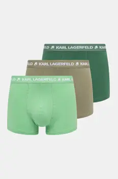 Karl Lagerfeld boxeri 3-pack barbati, culoarea verde, A1M47017 imagine