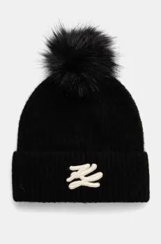 Karl Lagerfeld caciula culoarea negru, din tricot gros, A1W33103 imagine