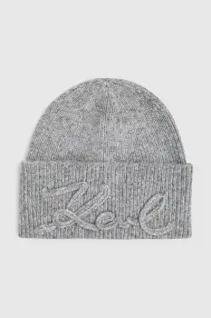 Karl Lagerfeld caciula din amestec de lana culoarea gri, A4W33009 imagine