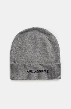 Karl Lagerfeld caciula din amestec de lana culoarea gri, din tesatura neteda, 246M3320 imagine