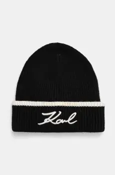 Karl Lagerfeld caciula din amestec de lana culoarea negru, 246W3412 imagine