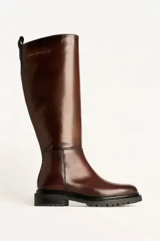 Karl Lagerfeld cizme BINKY culoarea maro, cu toc plat, KL47595 imagine