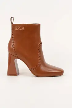 Karl Lagerfeld cizme de piele ASTRA NOVA culoarea maro, cu toc drept, KL33142 imagine