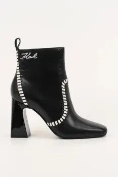 Karl Lagerfeld cizme de piele ASTRA NOVA culoarea negru, cu toc drept, KL33142 imagine