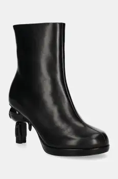 Karl Lagerfeld cizme de piele IKON ISLAND femei, culoarea negru, cu toc drept, KL39064 imagine