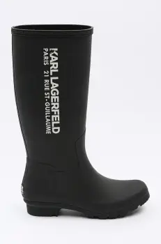 Karl Lagerfeld cizme KALOSH femei, culoarea negru, KL47085 imagine