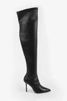 Karl Lagerfeld cizme SARABANDE culoarea negru, cu toc cui, KL30987 imagine