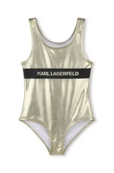 Karl Lagerfeld costum de baie dintr-o bucata pentru copii culoarea auriu, Z30442 imagine