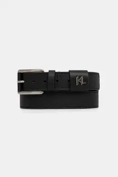 Karl Lagerfeld curea de piele culoarea negru, 554451.815300 imagine