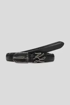 Karl Lagerfeld curea de piele culoarea negru, A3W33037 imagine