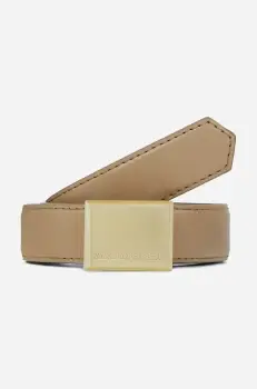 Karl Lagerfeld curea de piele femei, culoarea bej, A2W33051 imagine