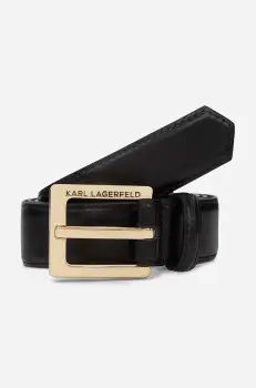 Karl Lagerfeld curea de piele femei, culoarea negru, A1W33147 imagine