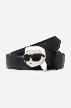 Karl Lagerfeld curea de piele femei, culoarea negru, A2W33073 imagine