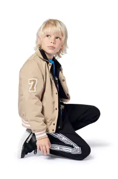Karl Lagerfeld geaca bomber pentru copii culoarea bej, Z30568 imagine