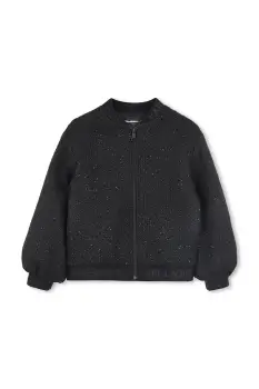 Karl Lagerfeld geaca bomber pentru copii culoarea negru, Z30605 imagine