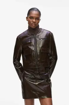 Karl Lagerfeld geaca culoarea maro, de tranzitie, A4W14044 imagine