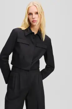 Karl Lagerfeld geaca culoarea negru, de tranzitie, A2W14006 imagine