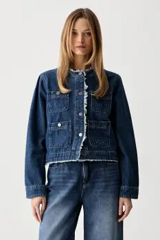 Karl Lagerfeld geaca de blugi pentru femei din denim imagine