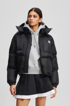 Karl Lagerfeld geaca de puf culoarea negru, de iarna, A3W15020 imagine