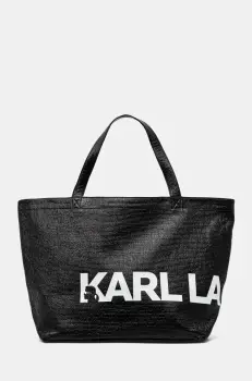 Karl Lagerfeld geanta de bumbac culoarea negru, A1W50064 imagine