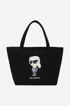 Karl Lagerfeld geanta de bumbac culoarea negru, A2W50027 imagine