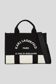 Karl Lagerfeld geanta de bumbac culoarea negru, A3W50025 imagine