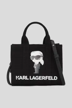 Karl Lagerfeld geanta de bumbac culoarea negru, A3W50109 imagine