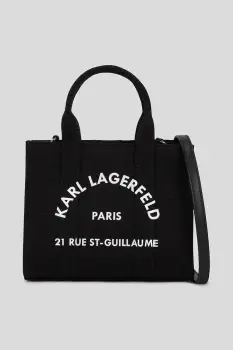 Karl Lagerfeld geanta de bumbac culoarea negru, A3W50118 imagine
