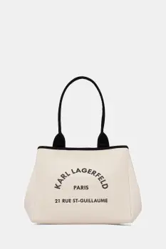 Karl Lagerfeld geanta de bumbac K/RSG culoarea bej, B1W50010 imagine