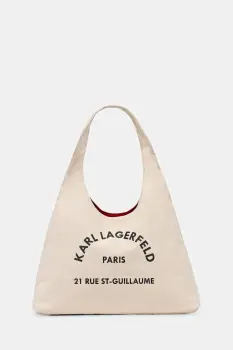 Karl Lagerfeld geanta de bumbac K/RSG culoarea bej, B1W50015 imagine